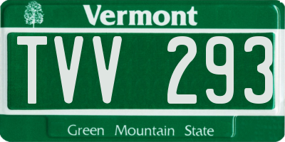 VT license plate TVV293