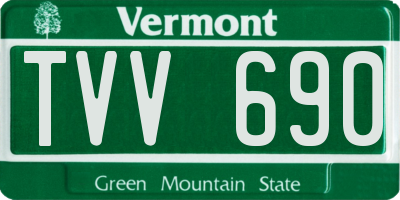 VT license plate TVV690