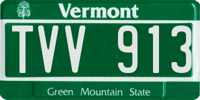 VT license plate TVV913