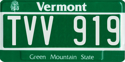 VT license plate TVV919