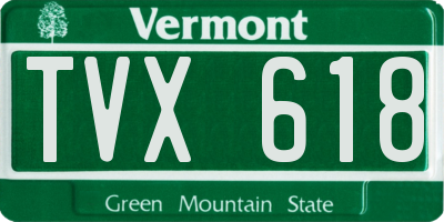 VT license plate TVX618