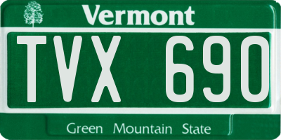 VT license plate TVX690