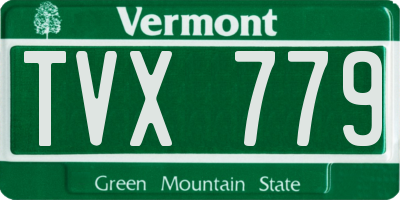 VT license plate TVX779
