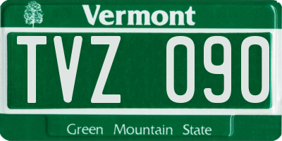 VT license plate TVZ090