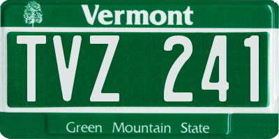 VT license plate TVZ241