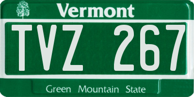 VT license plate TVZ267
