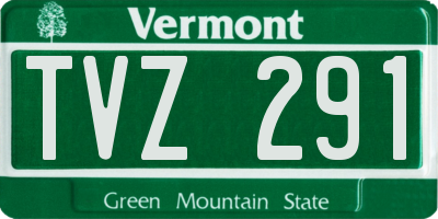 VT license plate TVZ291