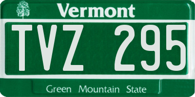 VT license plate TVZ295