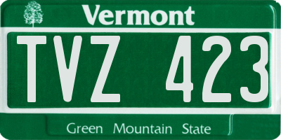 VT license plate TVZ423