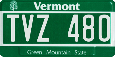 VT license plate TVZ480