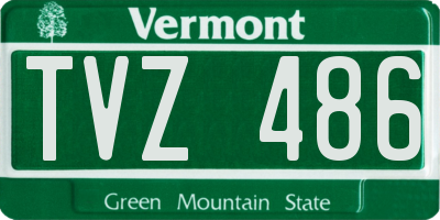 VT license plate TVZ486