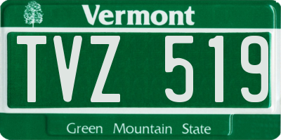 VT license plate TVZ519