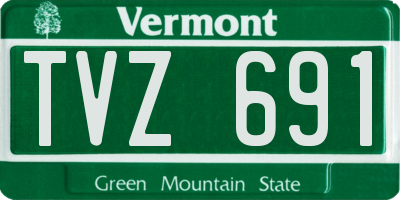 VT license plate TVZ691