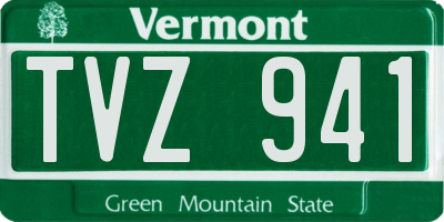 VT license plate TVZ941