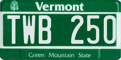 VT license plate TWB250