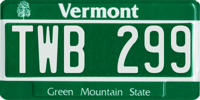 VT license plate TWB299