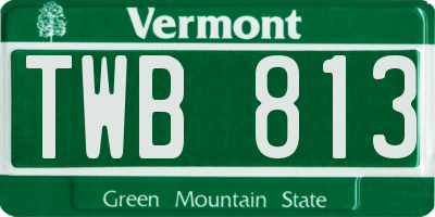 VT license plate TWB813