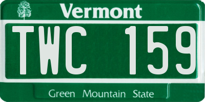 VT license plate TWC159