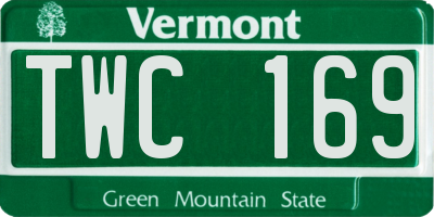 VT license plate TWC169
