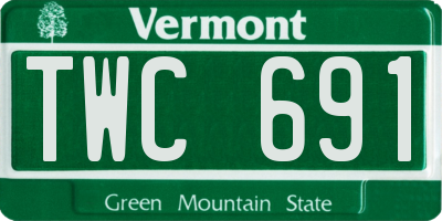 VT license plate TWC691