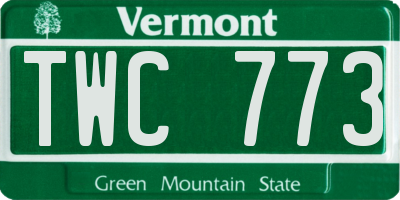 VT license plate TWC773