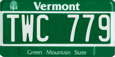 VT license plate TWC779