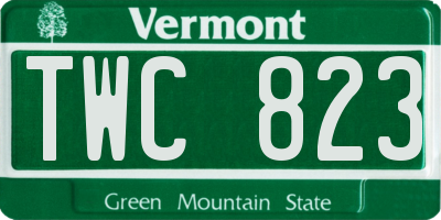VT license plate TWC823