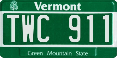 VT license plate TWC911