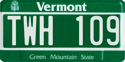 VT license plate TWH109