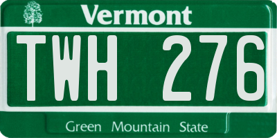 VT license plate TWH276