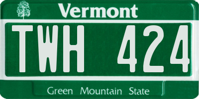 VT license plate TWH424