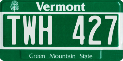 VT license plate TWH427