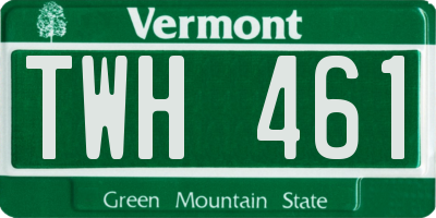 VT license plate TWH461
