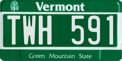 VT license plate TWH591