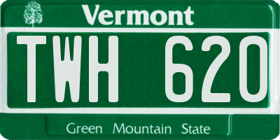 VT license plate TWH620