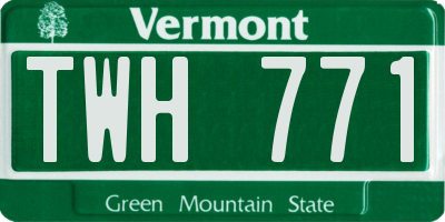 VT license plate TWH771