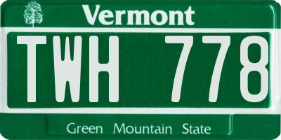 VT license plate TWH778