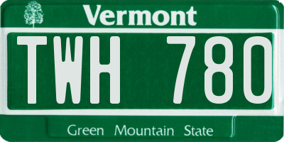 VT license plate TWH780