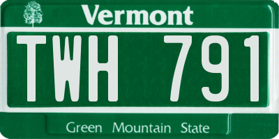 VT license plate TWH791