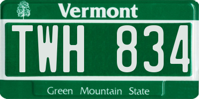 VT license plate TWH834