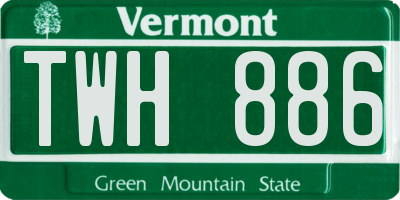 VT license plate TWH886