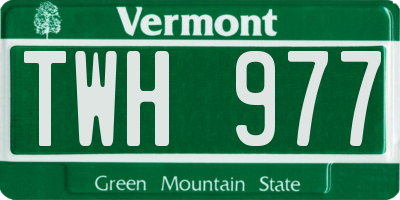 VT license plate TWH977