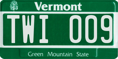 VT license plate TWI009
