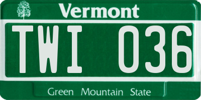 VT license plate TWI036