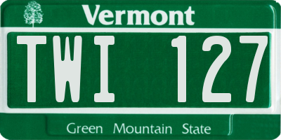 VT license plate TWI127
