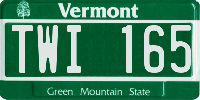 VT license plate TWI165