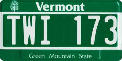 VT license plate TWI173