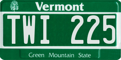 VT license plate TWI225