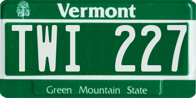VT license plate TWI227