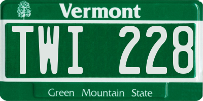 VT license plate TWI228